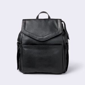 Cloud Island Diaper Bag NWOT Flap Top Diaper Backpack - Black Faux Leather